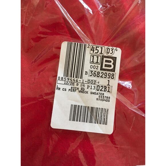 Lands’ End School Uniform Men's Performance V-neck Sweater Sz L Rich Red NWT - Picture 4 of 15